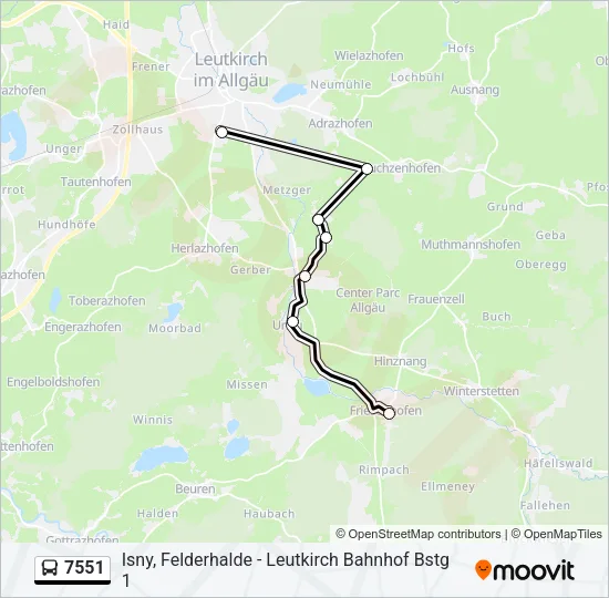 7551 Bus Line Map