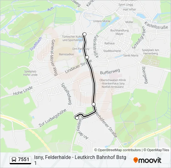 7551 Bus Line Map