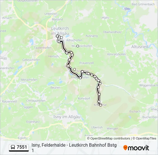 7551 Bus Line Map