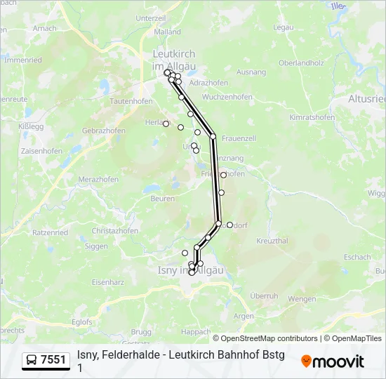 7551 Bus Line Map