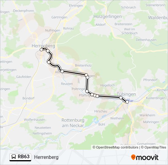 RB63 Bus Line Map