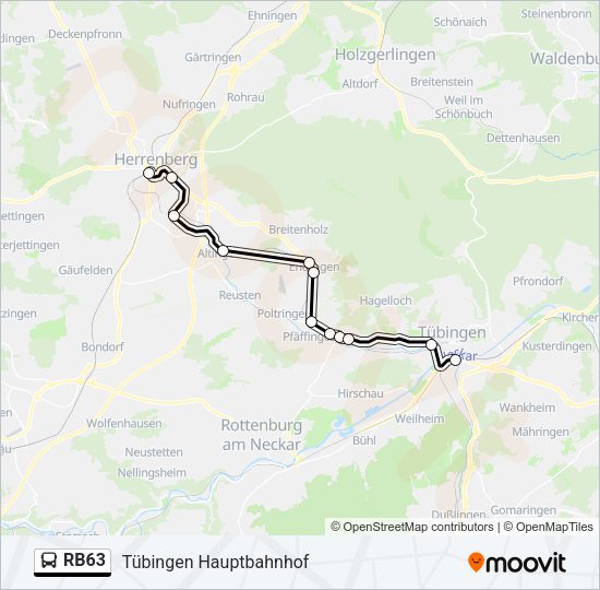 RB63 Bus Line Map