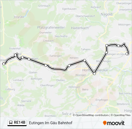 RE14B Bus Line Map