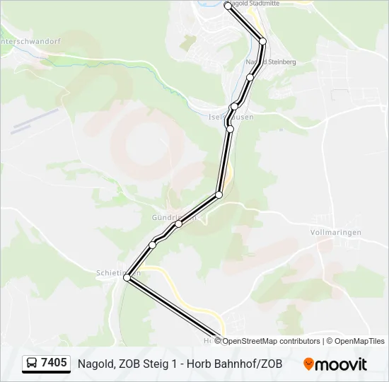 7405 Bus Line Map