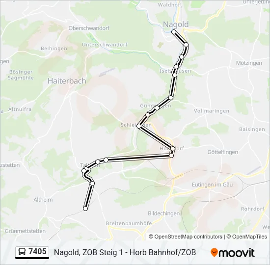 7405 Bus Line Map