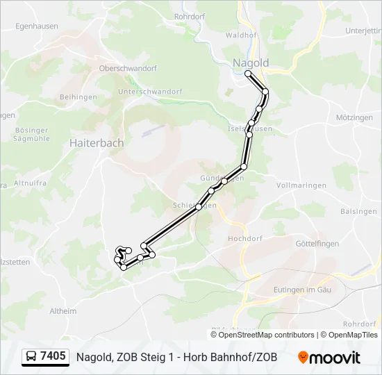 7405 Bus Line Map