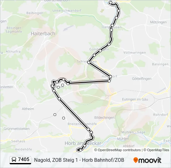 7405 Bus Line Map