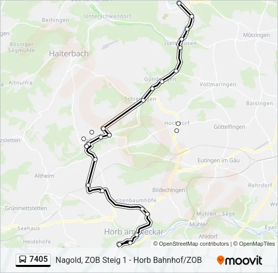 7405 Bus Line Map