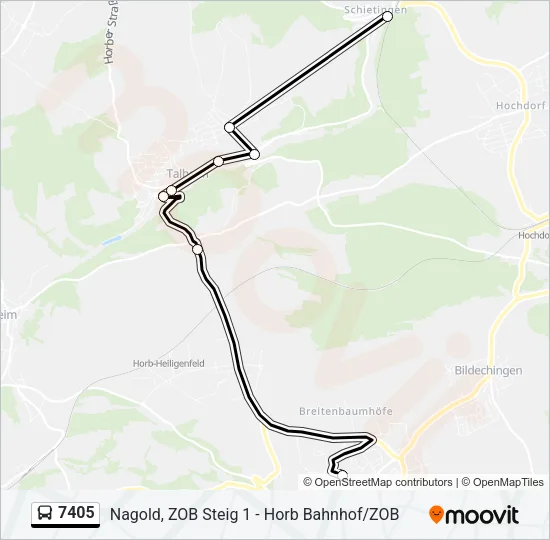 7405 Bus Line Map