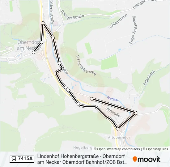 7415A Bus Line Map