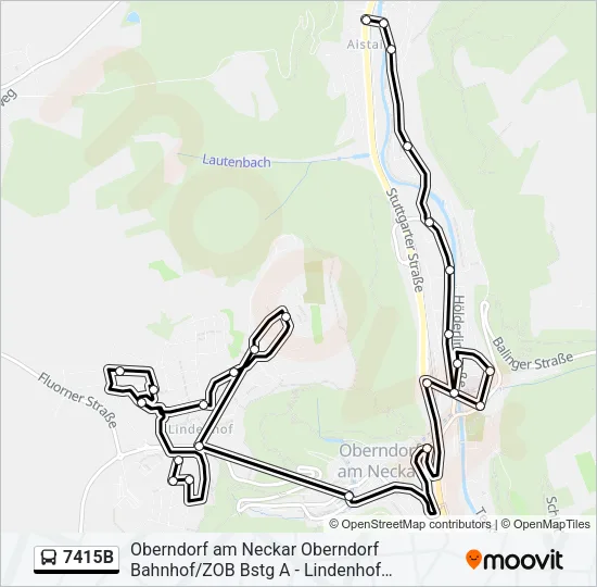 7415B Bus Line Map