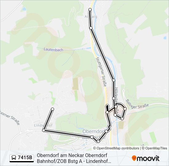 7415B Bus Line Map
