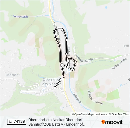 7415B Bus Line Map
