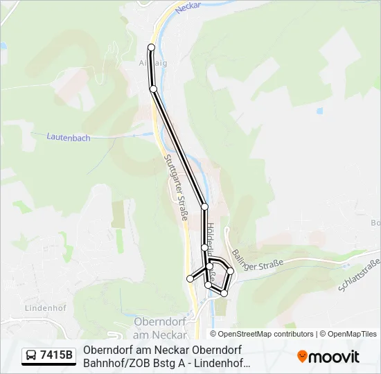7415B Bus Line Map