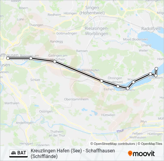 BAT Ferry Line Map