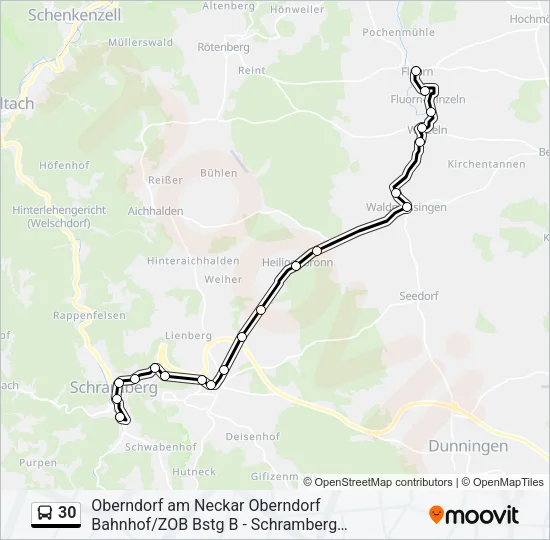 30 Bus Line Map