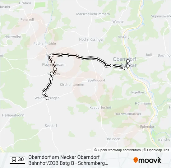 30 Bus Line Map