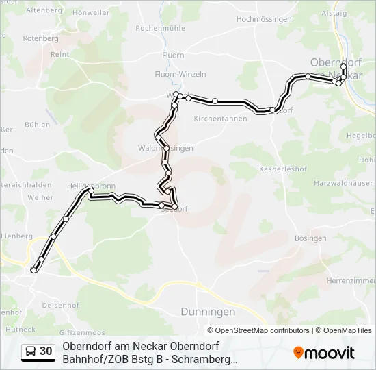 30 Bus Line Map