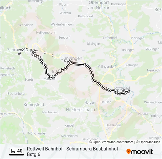40 Bus Line Map