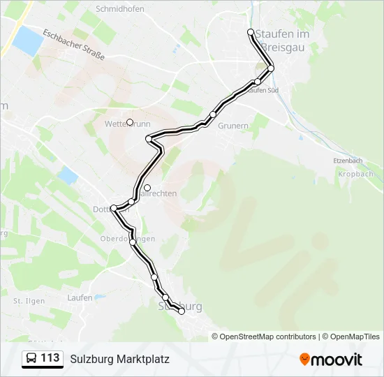 113 Bus Line Map