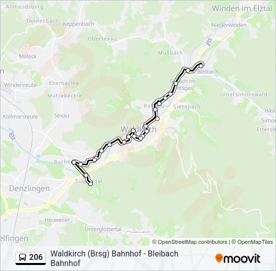 206 Bus Line Map