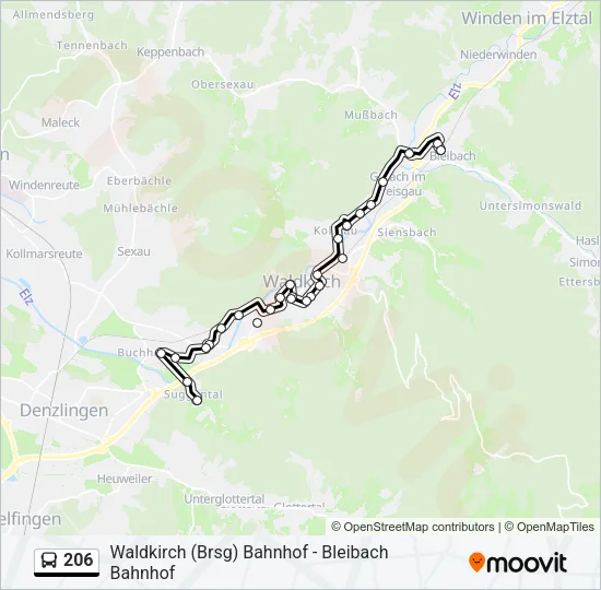206 Bus Line Map