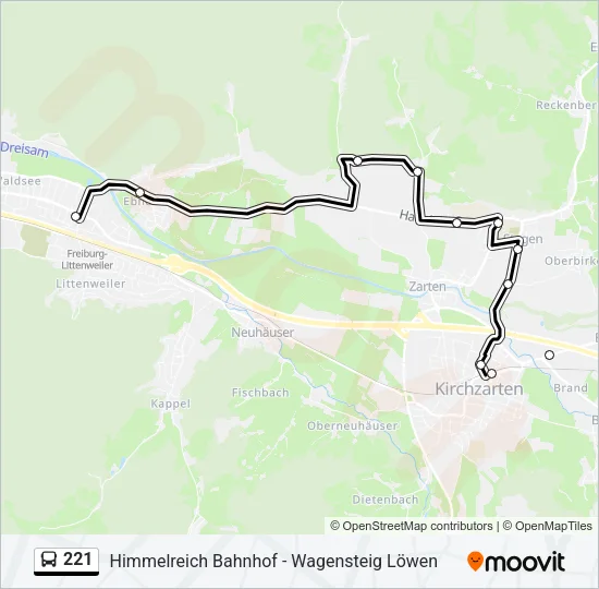 221 Bus Line Map