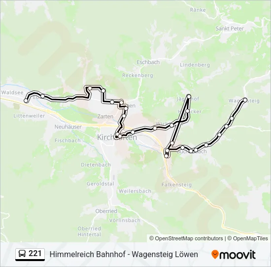 221 Bus Line Map