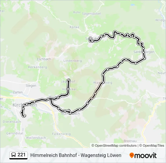 221 Bus Line Map