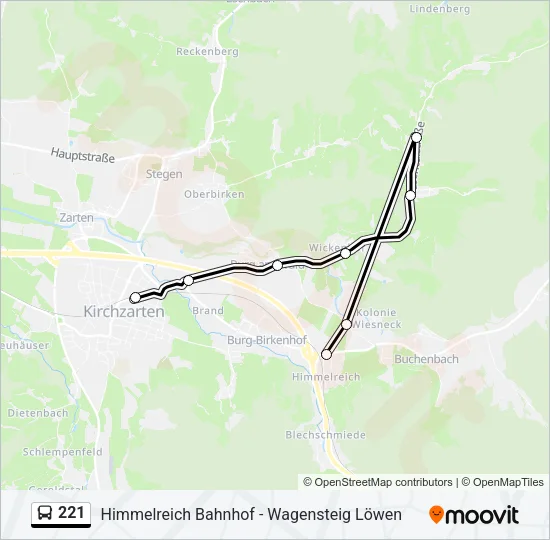221 Bus Line Map