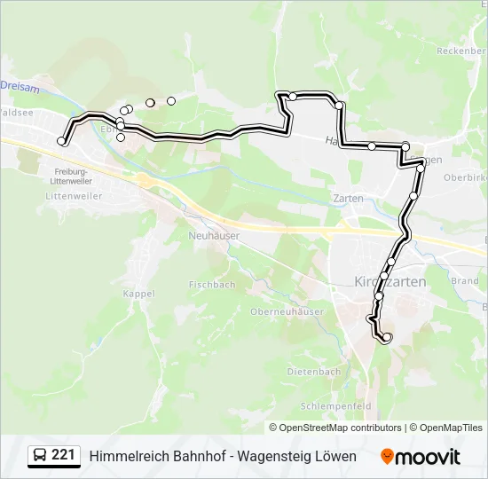 221 Bus Line Map