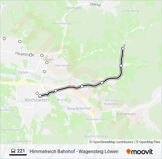 221 Bus Line Map