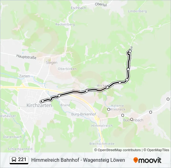 221 Bus Line Map