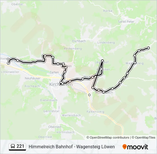 221 Bus Line Map