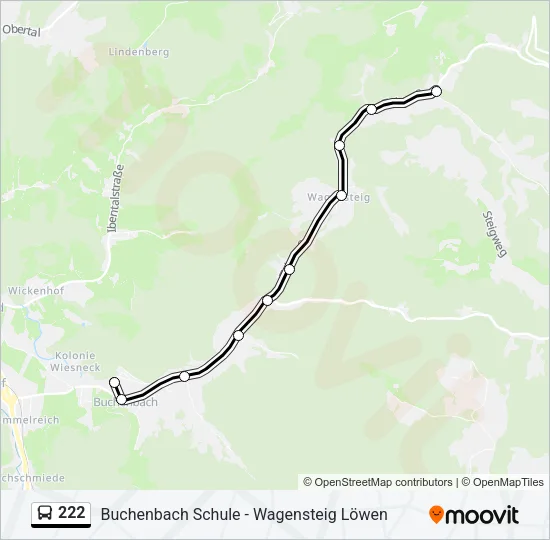 222 Bus Line Map