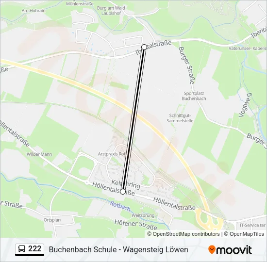 222 Bus Line Map