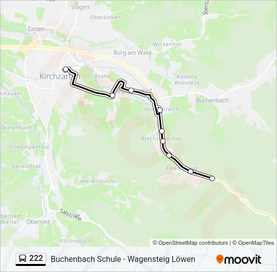 222 Bus Line Map