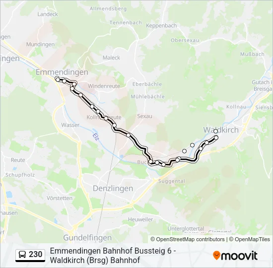 230 Bus Line Map