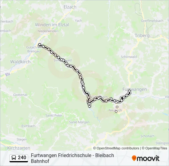 240 Bus Line Map