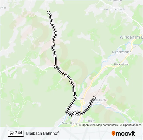 244 Bus Line Map