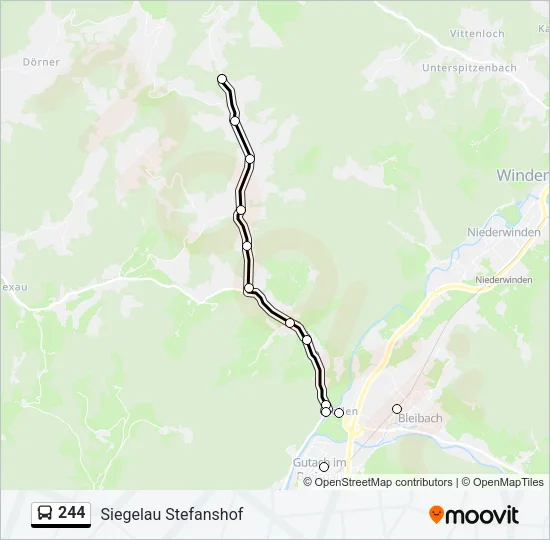 244 Bus Line Map
