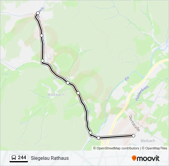 244 Bus Line Map