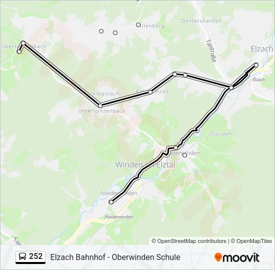 252 Bus Line Map