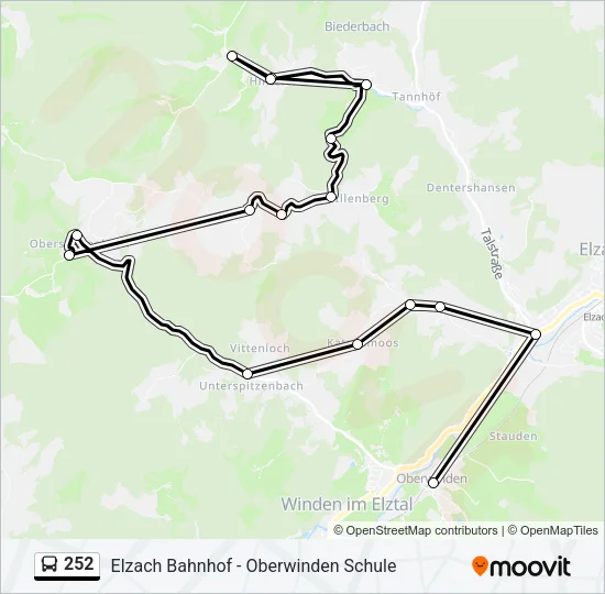 252 Bus Line Map