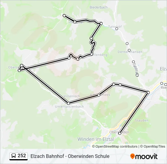 252 Bus Line Map
