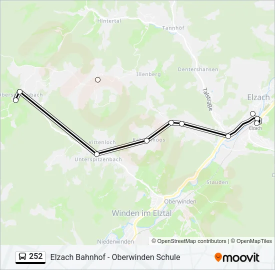 252 Bus Line Map