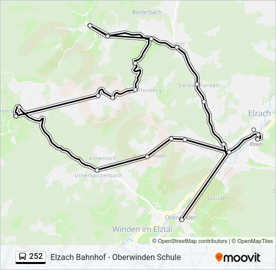 252 Bus Line Map