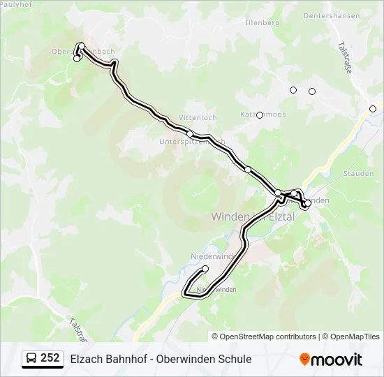 252 Bus Line Map