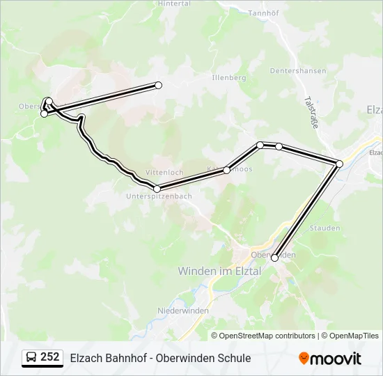 252 Bus Line Map