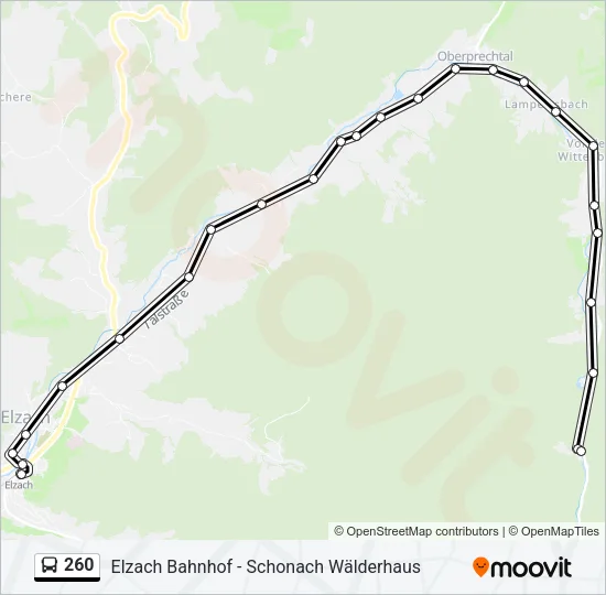 260 Bus Line Map